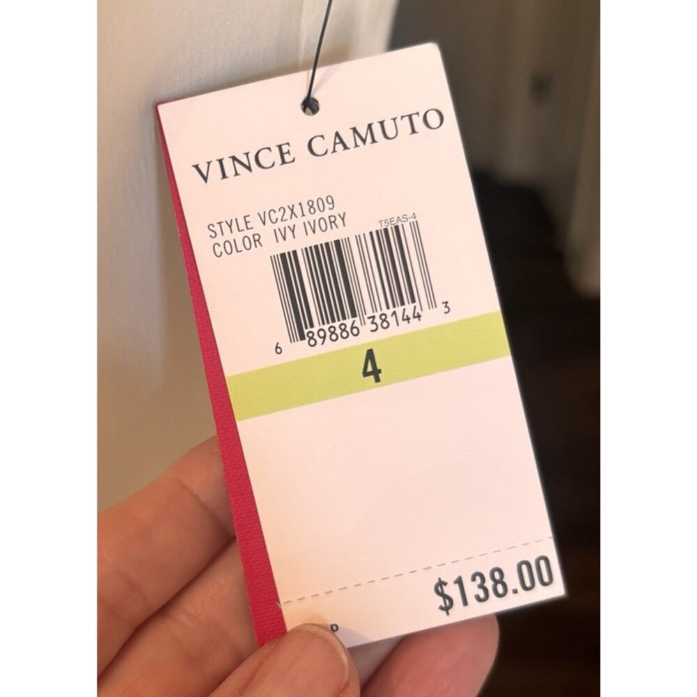 Vince Camuto Strapless Ivory Black Sheath Dress 4 NWT Cocktail - Picture 4 of 12